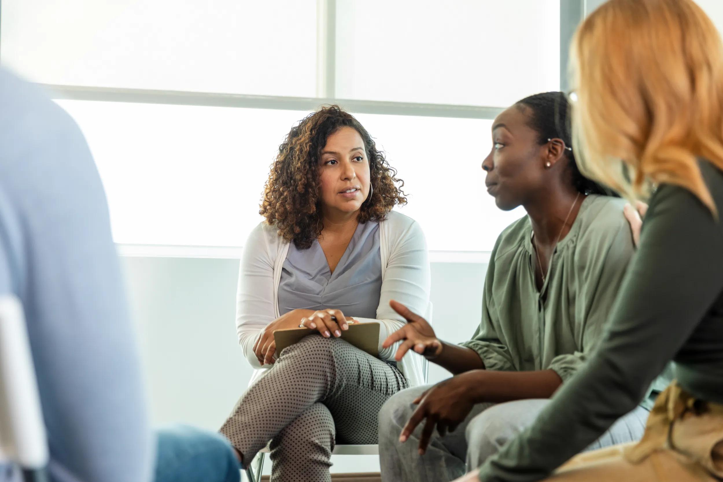 Group Therapy Session: Women Sharing Experiences and Support