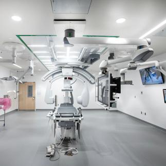 Photos of new Neuroendovascular suite at GWV