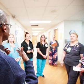 Charles Ocul (glasses on the left)
Tina Mingle, Patient Care Technician
KelliJo Bauman, Patient Care Technician I
Maria RN Inpatient Registered Nurse Traveler
Janelle Shultz, Patient Care Technician I
Ann Minnig RN,, Impatient Registered Nurse Traveler