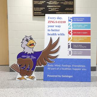 Zing 543210 photos of signage at Warrior Run High School in Turbotville PA