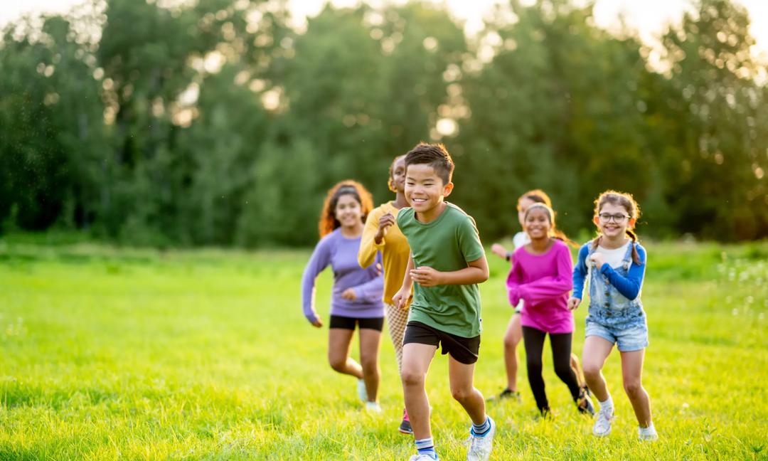 Children Running Outdoors