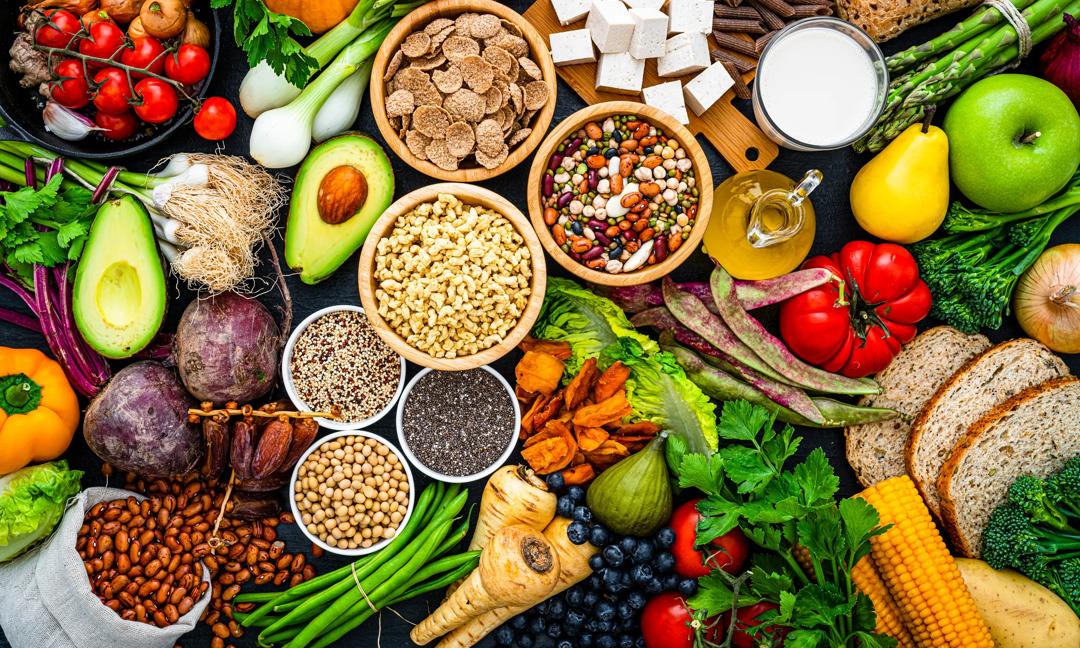 Veganism: large group of fruits, vegetables and soy products